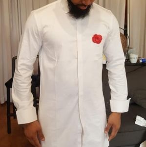 Custom all white traditional suit